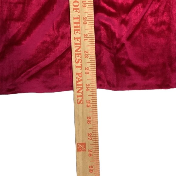 Vintage Red Velvet Christmas Dress With Lace Trim & Tree Buttons - Size 4 T - Picture 4 of 6